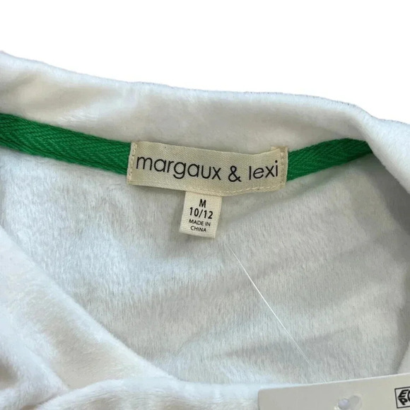 Margaux & Lexi White Cool Llama Fuzzy Sweater 10-12 - Picture 3 of 3